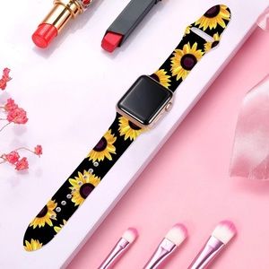 Black Sunflower Watch Band